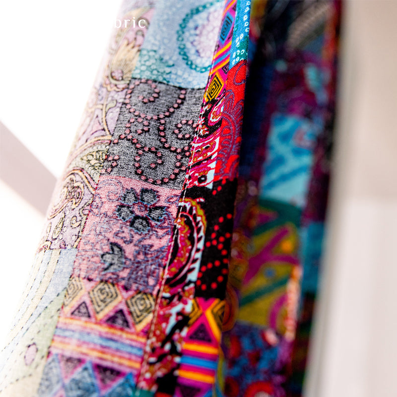 Blue Boho Curtains丨Vintage Curtains丨Ethnic Printed Curtains