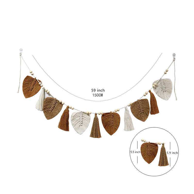 Brown Leaf Decor Garland丨Boho Room Wall Decoration