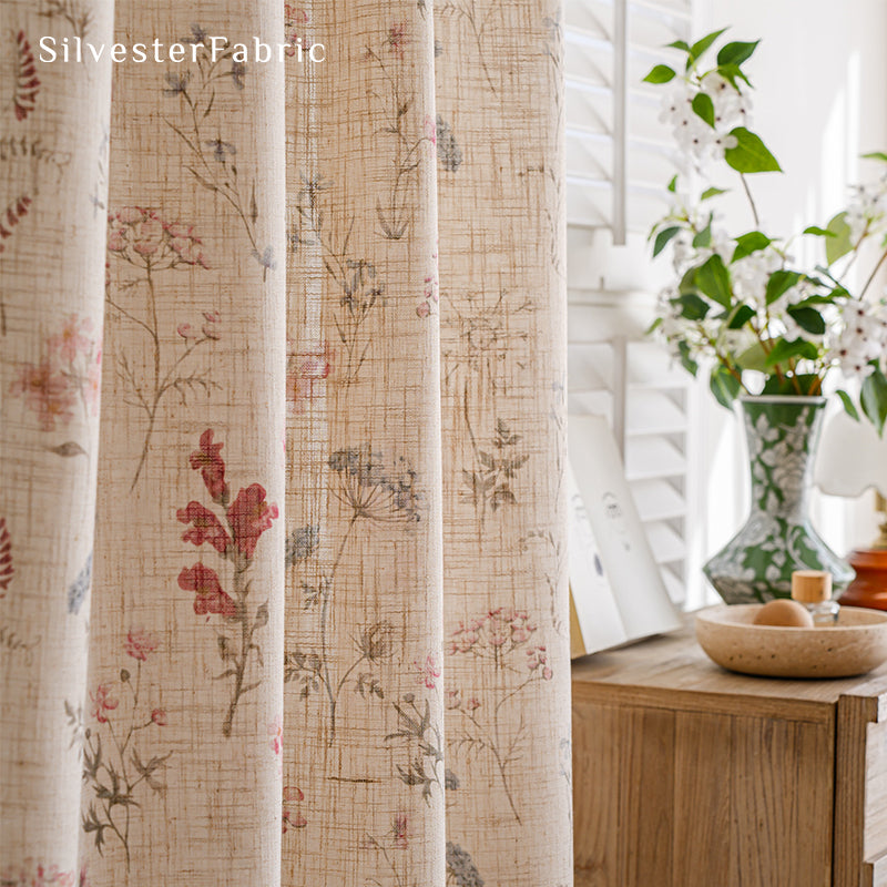 Floral Curtains丨Farmhouse Kitchen Curtains丨Floral Printed Curtains