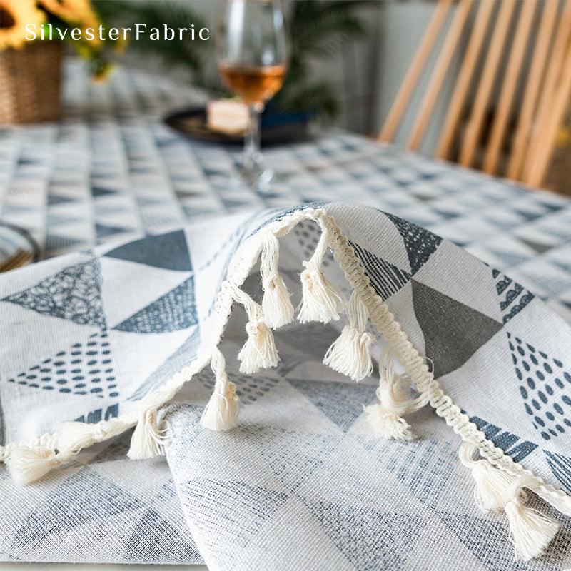Triangle Printed Tablecloth丨Geometric Rectangle Tablecloth