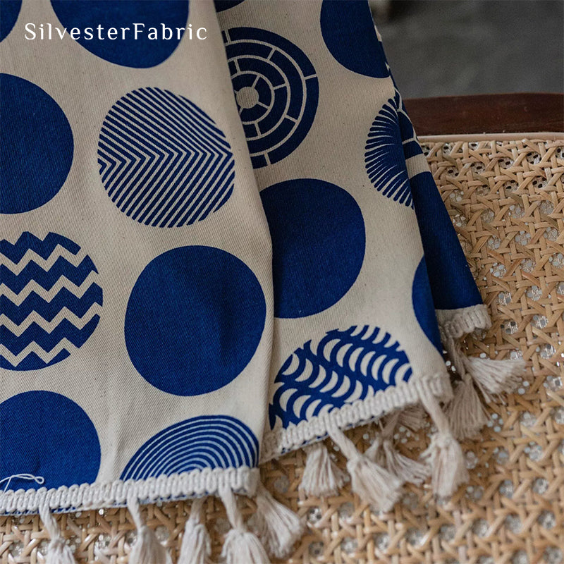 White Curtains丨Polka Dot Printed Curtains丨Living Room Curtains