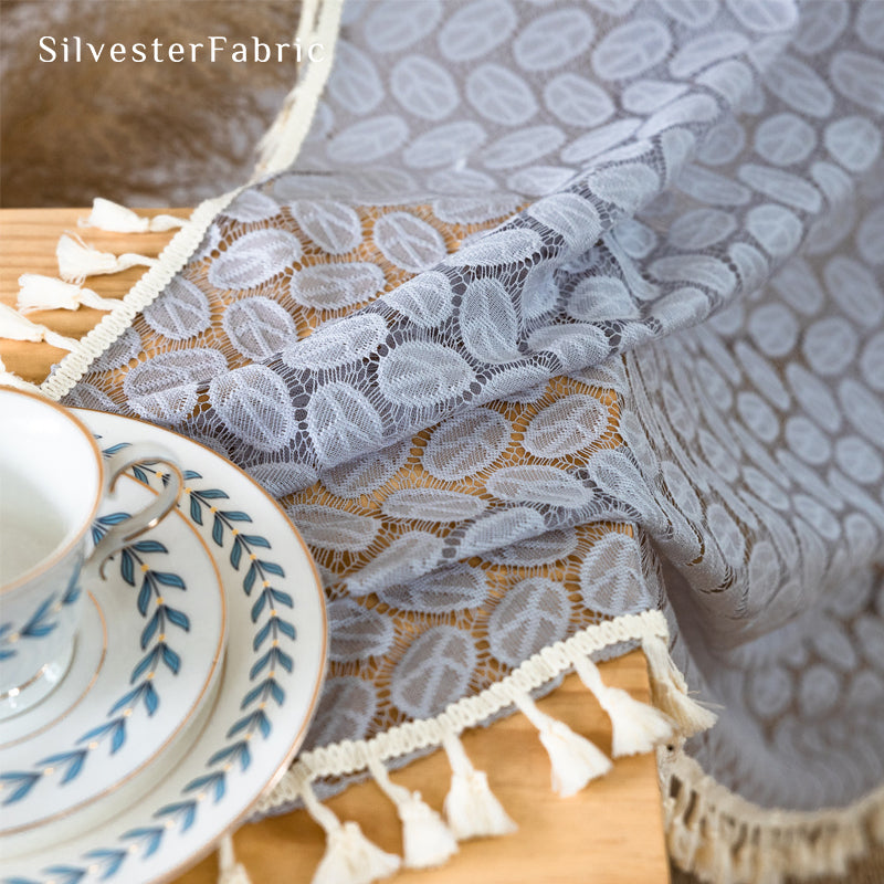 Close‑up of Grey Sheer Curtain
