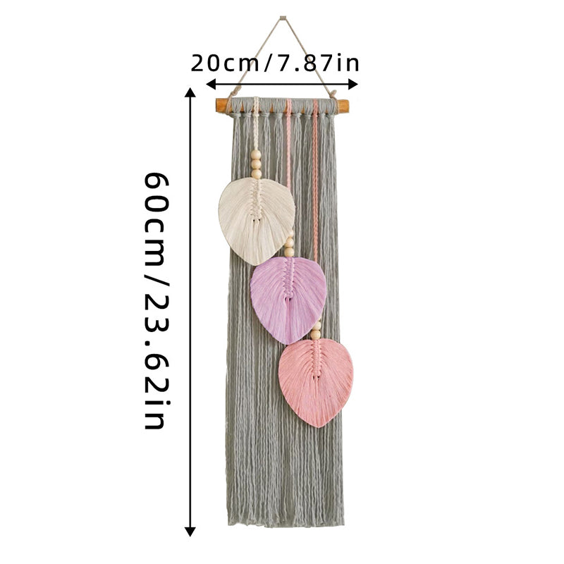 Pink Leaves Wall Hangings丨Boho Room Wall Decor