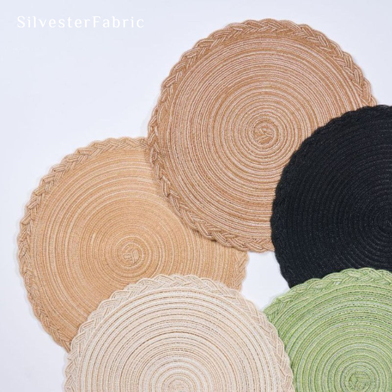 Yellow Woven Round Placemats