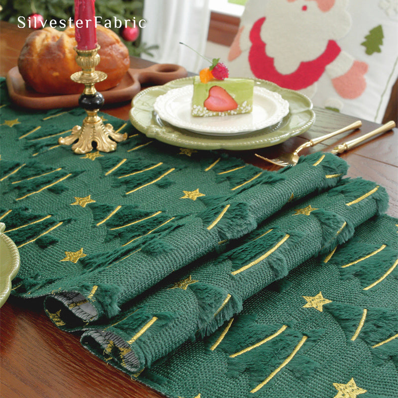 Christmas Green Table Runner