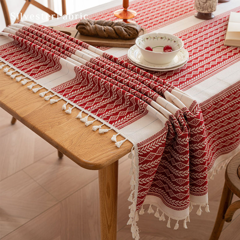 Red Holiday Rectangle Tablecloth