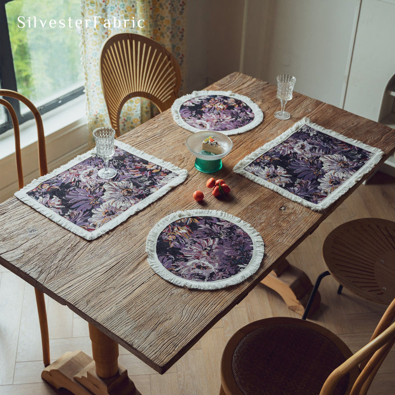 Purple Floral Table Runner丨Free Shipping