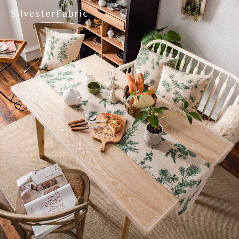 Vintage Floral Table Runner丨Linen Table Runner