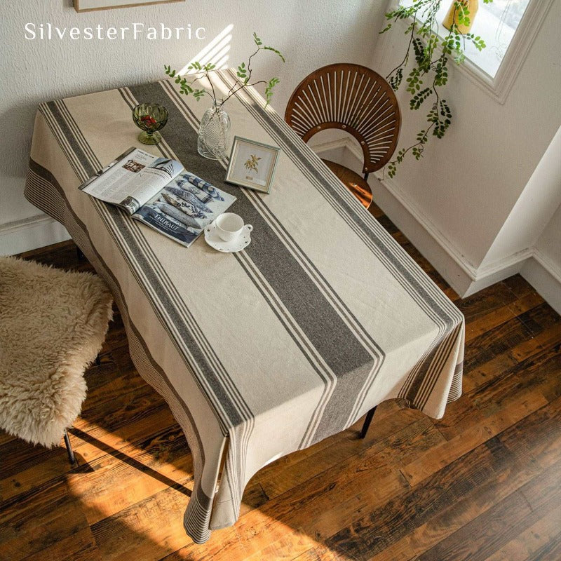 Striped Tablecloth丨Linen Tablecloth丨Rectangle Tablecloth