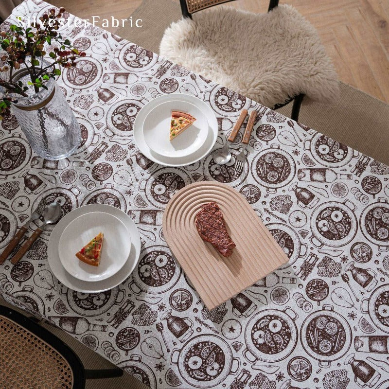 Kitchen Linen Tablecloth丨Rectangular Linen Tablecloth