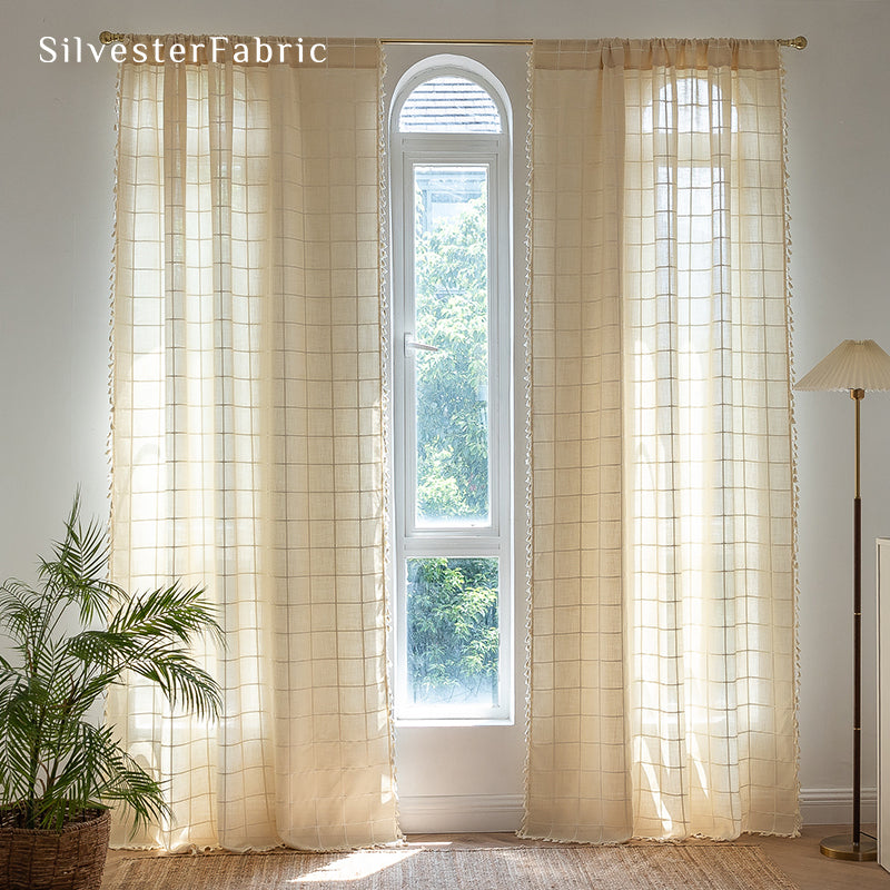 Living Room Curtains in Linen, Striped &amp; Neutral Styles