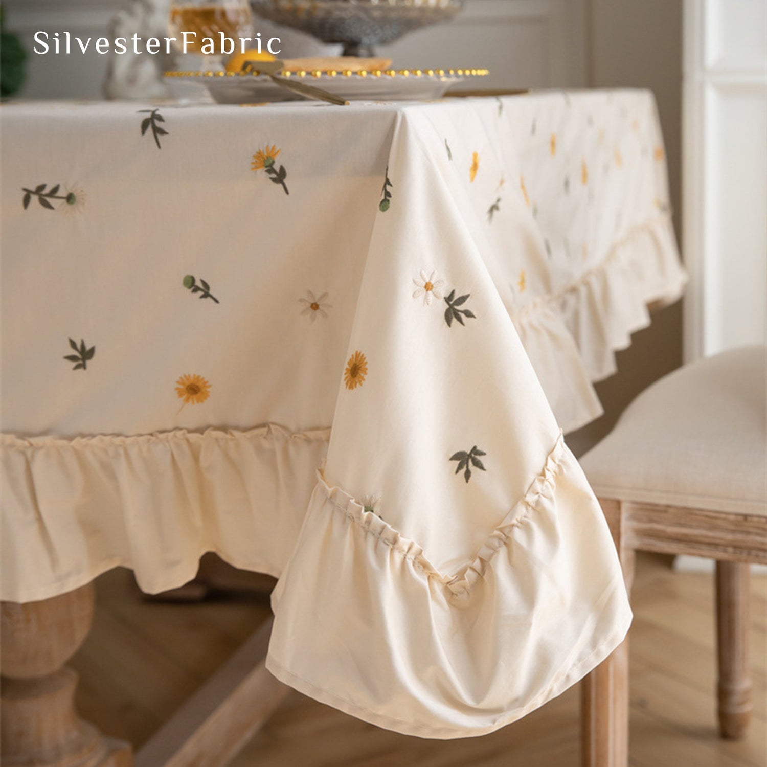 Embroidered Tablecloth丨Free Shipping - SilvesterFabric
