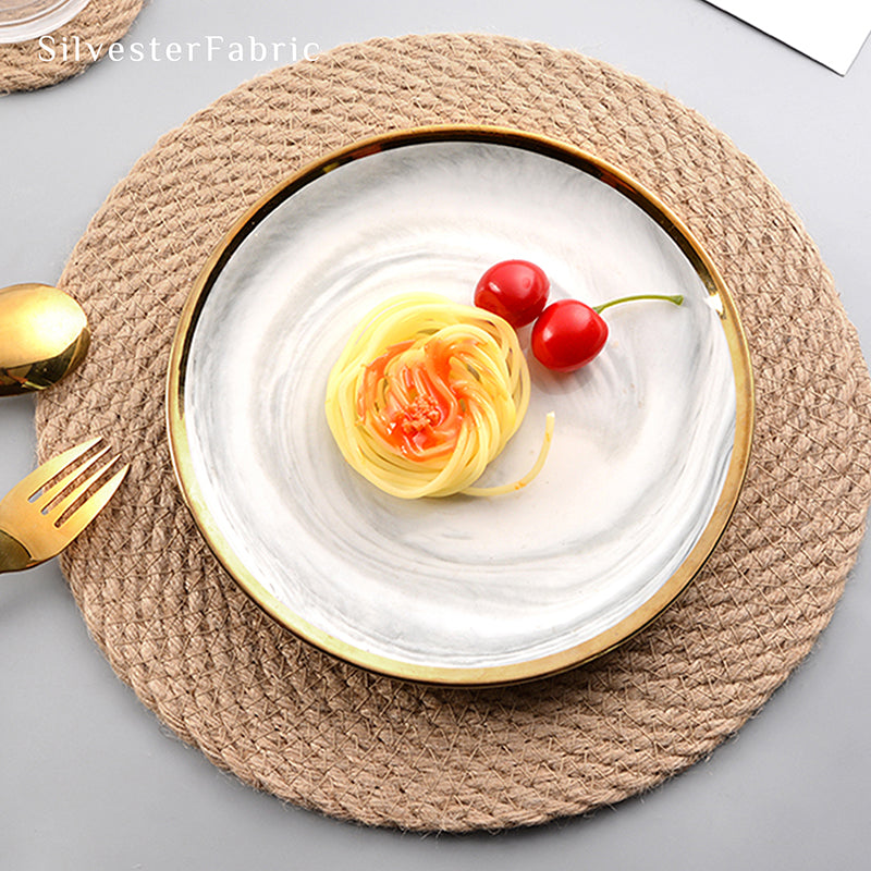 12" Woven Jute Placemats for everyday dining