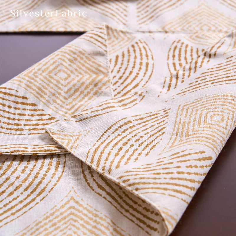 beige textured farmhouse placemats edge stitching detail