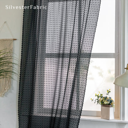 Close‑up of Black Sheer Curtain corner