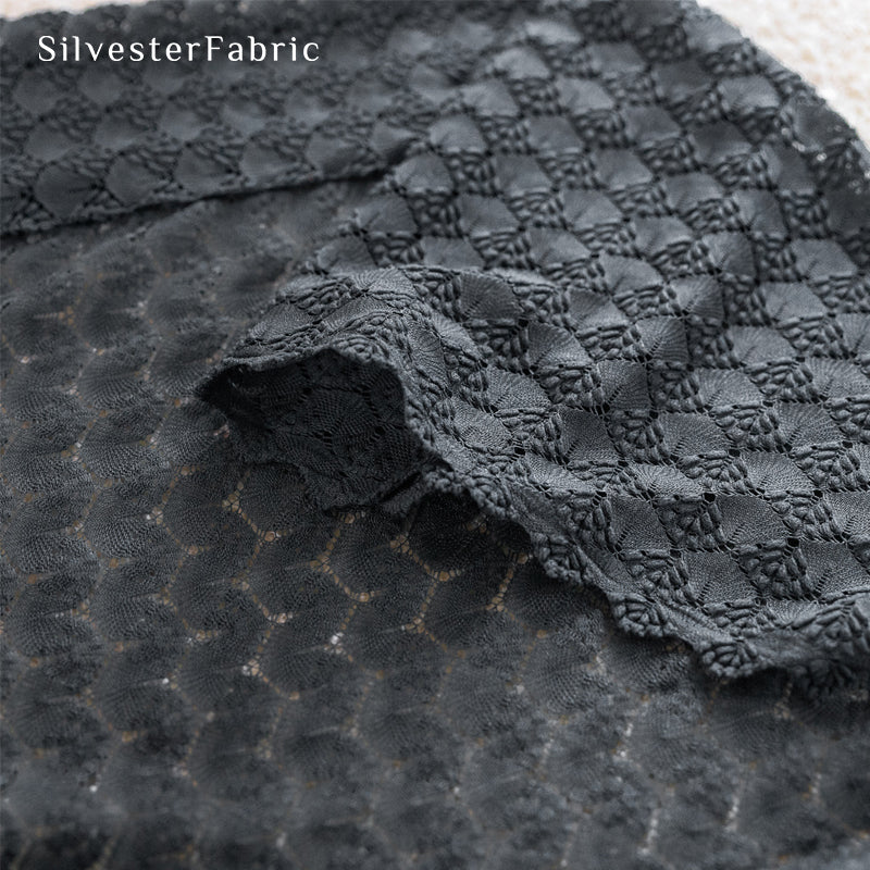 Close‑up of Black Farmhouse Wheat  Sheer Curtain
