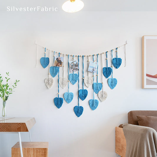 Blue Leaf Garland Hanging丨Mediterranean Wall Decor