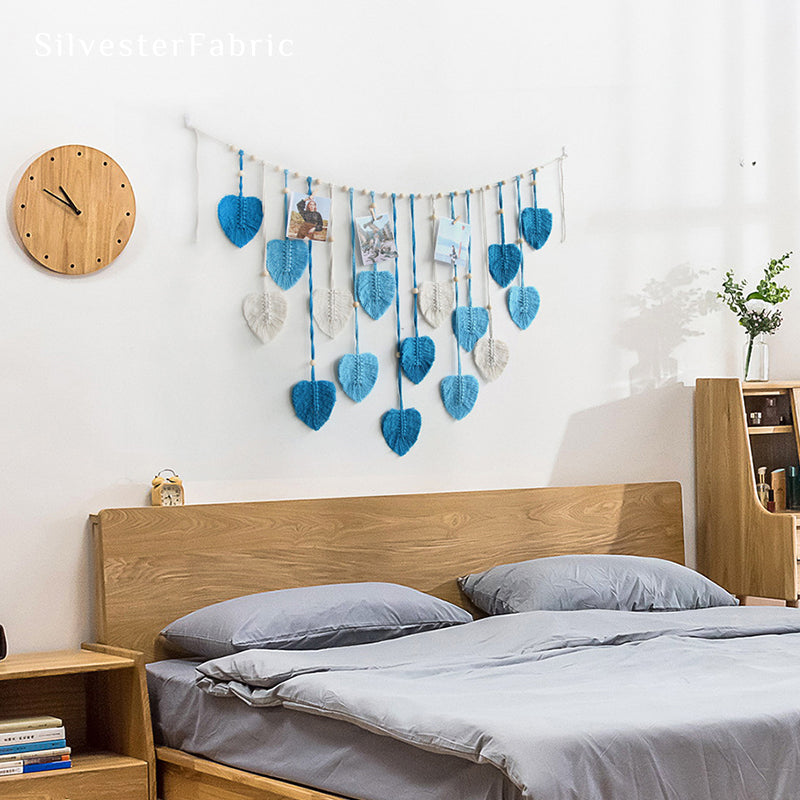 Blue Leaf Garland Hanging丨Mediterranean Wall Decor