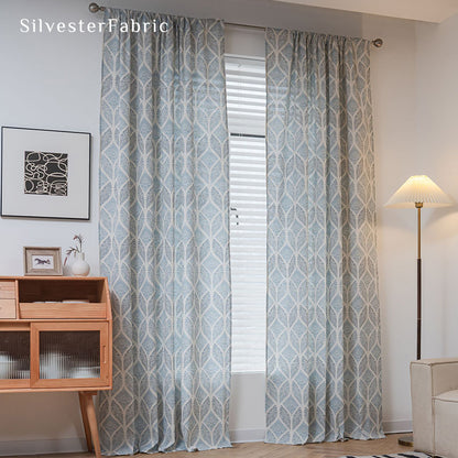 Blue And White Curtains丨Blue Kitchen Curtains