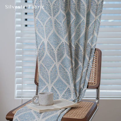 Blue And White Curtains丨Blue Kitchen Curtains