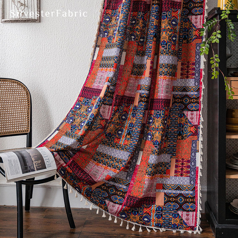  Boho Curtains​丨Farmhouse Curtains丨Ethnic Printed Curtains