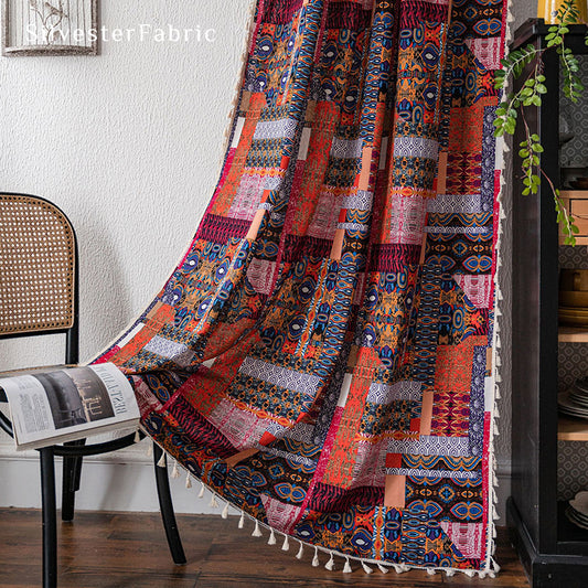  Boho Curtains​丨Farmhouse Curtains丨Ethnic Printed Curtains