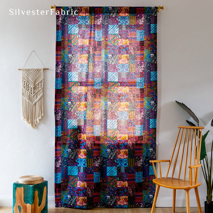 Blue Boho Curtains​丨Vintage Curtains丨Ethnic Printed Curtains