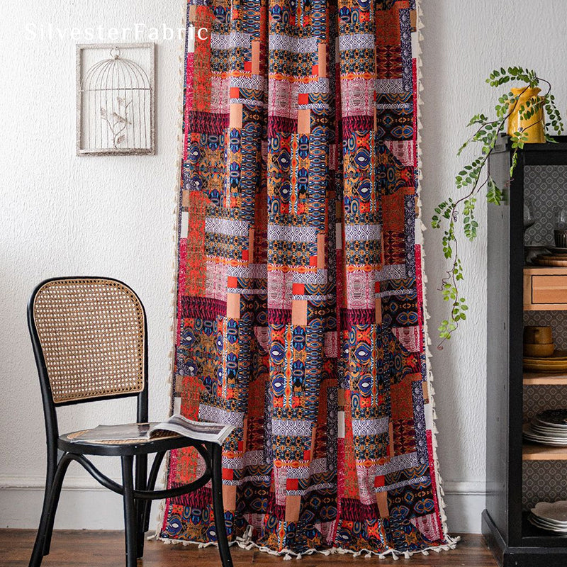  Boho Curtains​丨Farmhouse Curtains丨Ethnic Printed Curtains