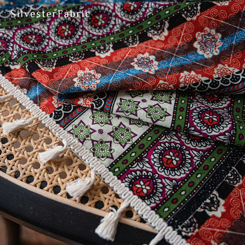  Boho Curtains​丨Floral Striped Curtains​丨American Curtains