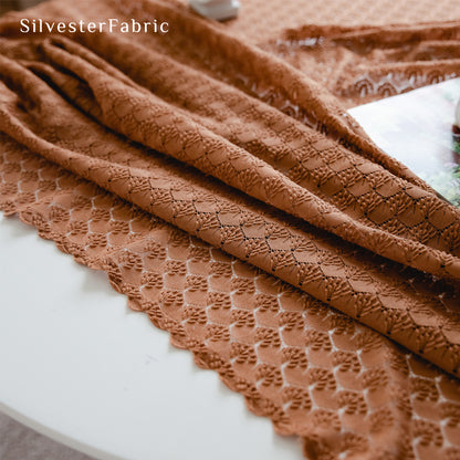Close‑up of Brown Sheer Curtain