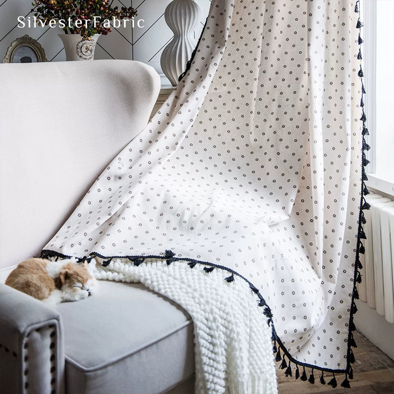 Brown Floral Curtains丨Floral Curtains丨Cute Curtains