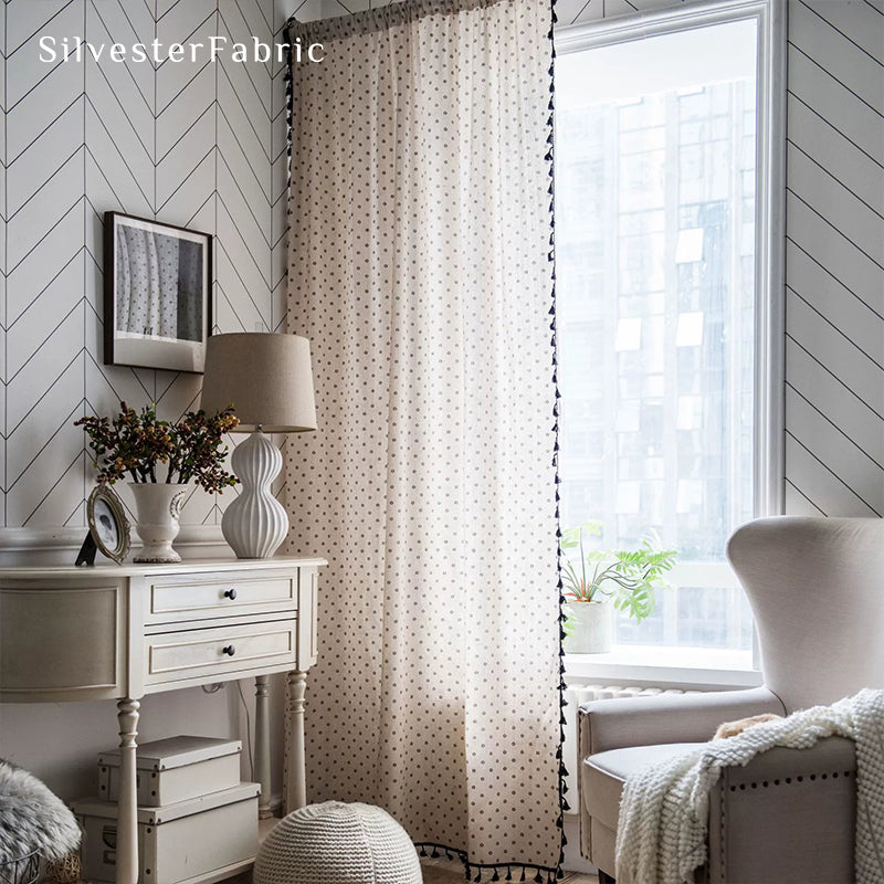 Brown Floral Curtains丨Floral Curtains丨Cute Curtains