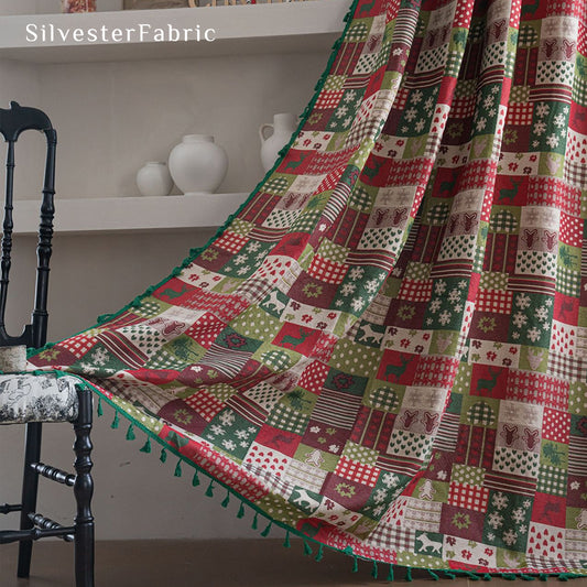 Christmas Curtains丨Floral Jacquard Curtains丨Semi Blackout Curtains