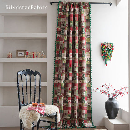 Christmas Curtains丨Floral Jacquard Curtains丨Semi Blackout Curtains