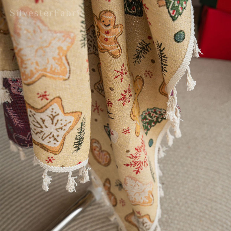 Christmas Gingerbread Man Jacquard Curtains