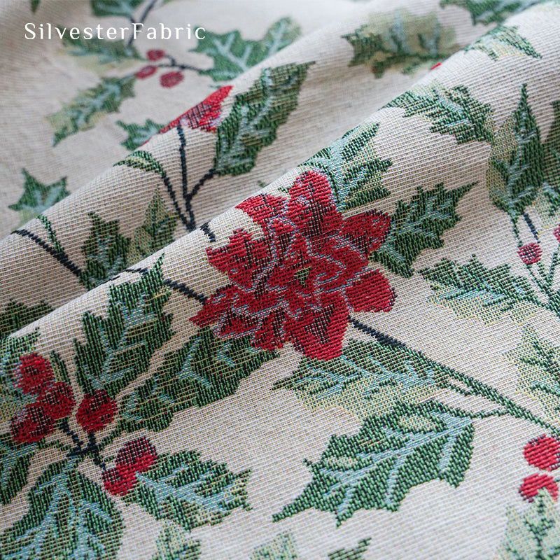 Christmas Curtains丨Floral Jacquard Curtains丨Semi Blackout Curtains