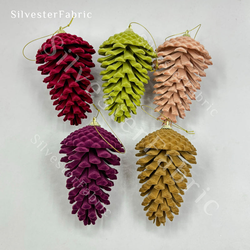 Red Pine Cone Decor丨Christmas Tree Decor