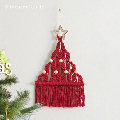 Christmas Tree Red Wall Hanging丨Holiday Wall Decor