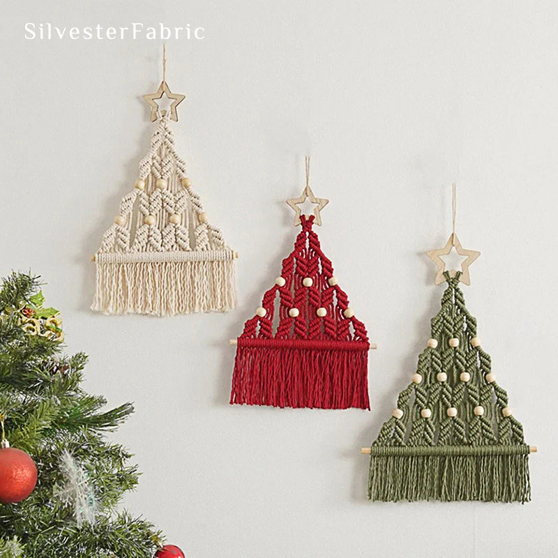 Christmas Tree Red Wall Hanging丨Holiday Wall Decor