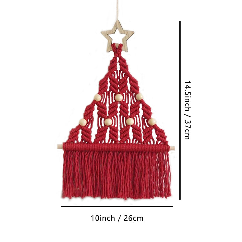 Christmas Tree Red Wall Hanging丨Holiday Wall Decor