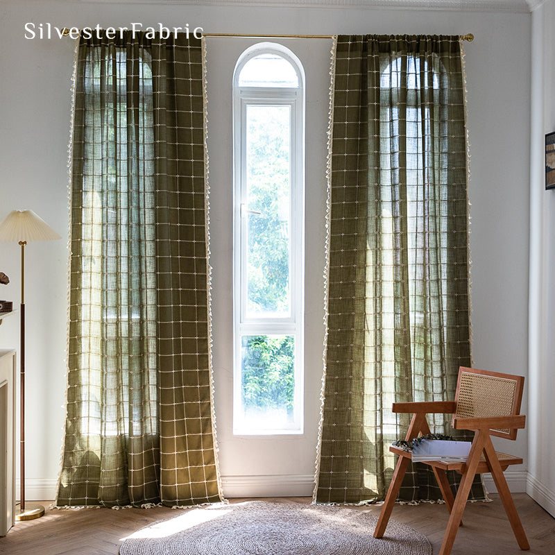 Olive Green Curtains丨Sage Green Curtains