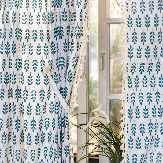 Green Leaf Curtains丨Lined Curtains
