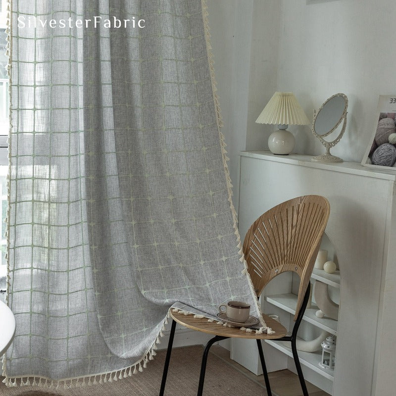 Light Grey Curtains丨Rod Pocket Curtains - Silvester Fabric