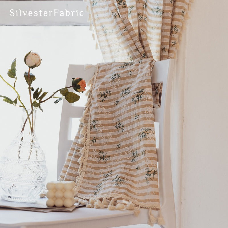 Floral Sheer Curtains丨Rod Pocket Curtains - Silvester Fabric