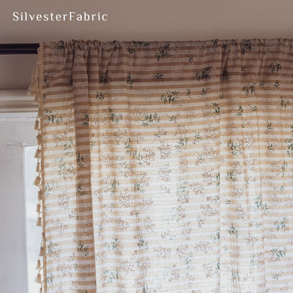 French Floral Sheer Curtains