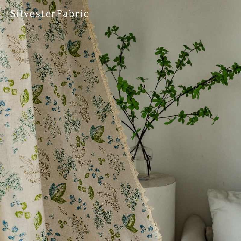 Linen Country Curtains丨Rod Pocket Curtains - Silvester Fabric