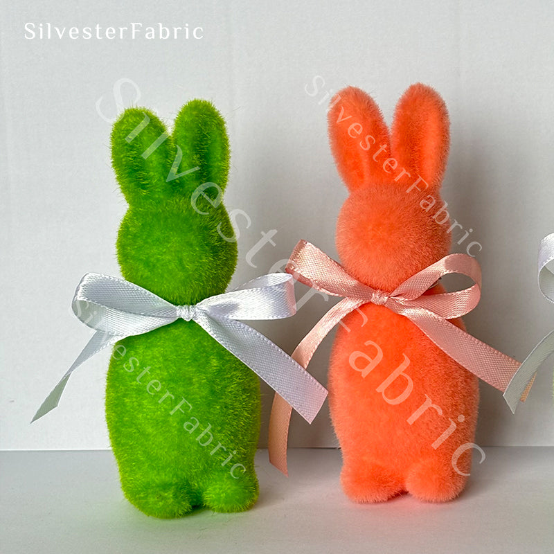 Green Flocked Bunny丨Easter Spring Decor