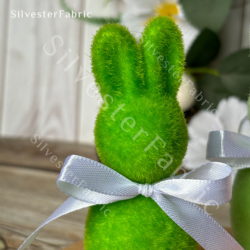 Red Flocked Bunny丨Easter Spring Decor