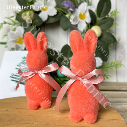 Red Flocked Bunny丨Easter Spring Decor