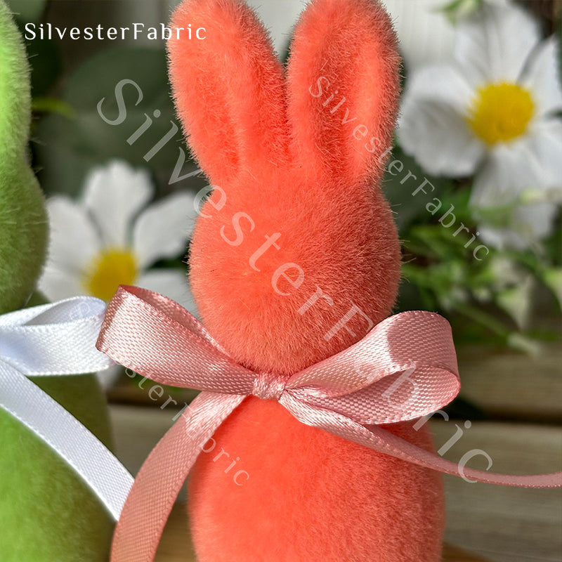 Red Flocked Bunny丨Easter Spring Decor